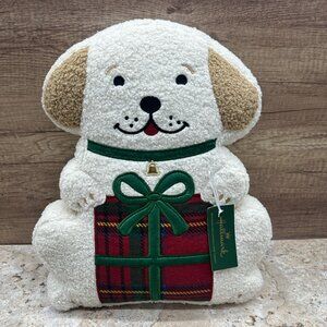 Hallmark Dog Decorative Pillow Christmas Plaid Gift 16x12 Holiday Multicolor NWT